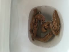 Solid and smelly poop comes out of a man's hairy ass